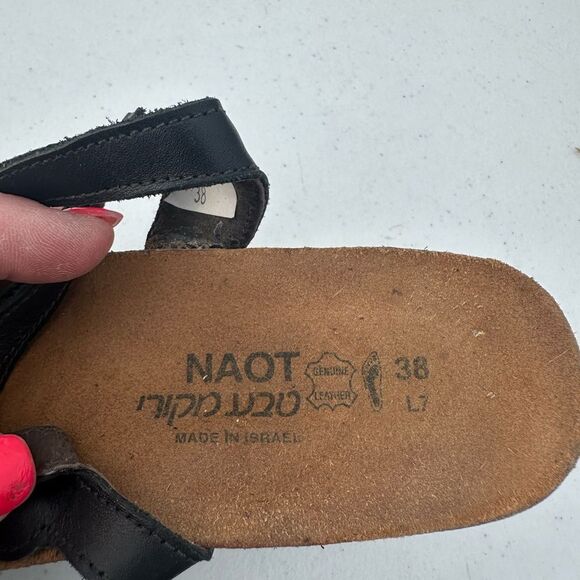 Naot Women's Sandals in Black and Beige - Picture 3 of 4